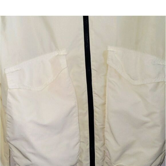 Aspesi Italy Pale Yellow Lightweight Full Zip Windbreaker Ribbed Cuffs Jacket S - Picture 7 of 10